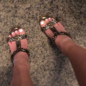 Manolo blahnik jewel heeled sandals